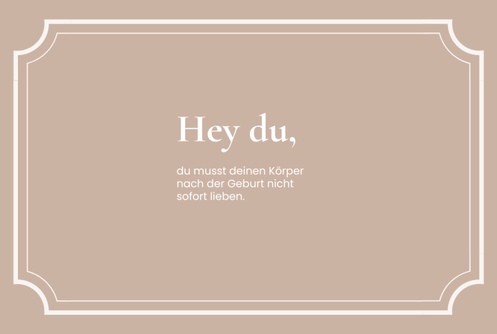 Du musst deinen Körper nach der Geburt nicht sofort lieben